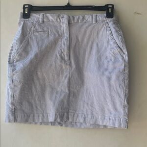 Striped‎ Blue Midi Skirt